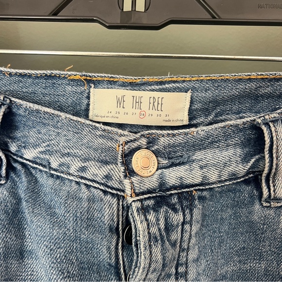 We the Free Loving Good Vibrations Frayed Denim Shorts - Picture 2 of 10